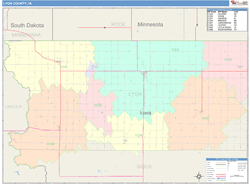 Lyon County, IA Wall Map