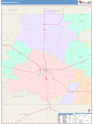Mahaska County, IA Wall Map