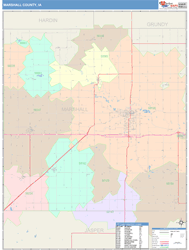 Marshall County, IA Wall Map