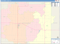Montgomery County, IA Wall Map