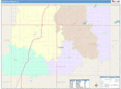 Osceola County, IA Wall Map