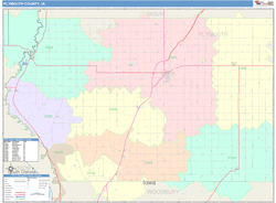 Plymouth County, IA Wall Map