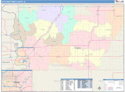 Pottawattamie County, IA Wall Map