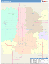 Poweshiek County, IA Wall Map