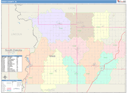 Sioux County, IA Wall Map