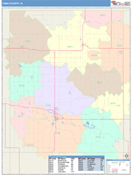 Tama County, IA Wall Map