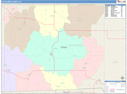 Van Buren County, IA Wall Map