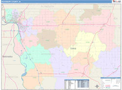 Woodbury County, IA Wall Map