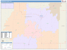 Anderson County, KS Wall Map