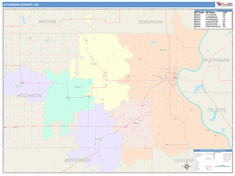 Atchison County, KS Wall Map