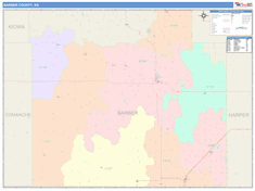 Barber County, KS Wall Map