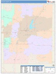 Butler County, KS Wall Map