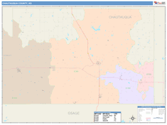 Chautauqua County, KS Wall Map
