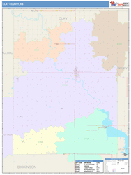 Clay County, KS Wall Map