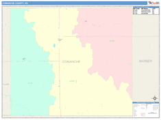 Comanche County, KS Wall Map