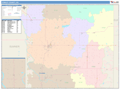 Cowley County, KS Wall Map