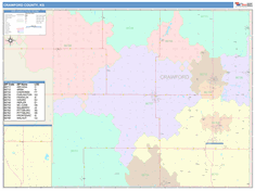 Crawford County, KS Wall Map