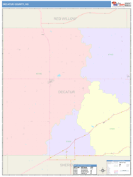 Decatur County, KS Wall Map
