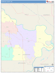 Doniphan County, KS Wall Map