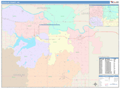 Douglas County, KS Wall Map