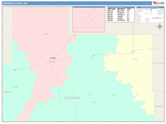 Edwards County, KS Wall Map