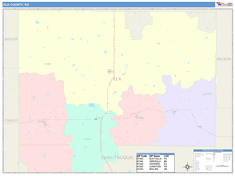 Elk County, KS Wall Map