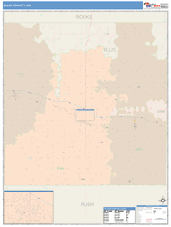 Ellis County, KS Wall Map