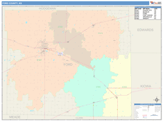 Ford County, KS Wall Map