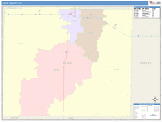 Gove County, KS Wall Map