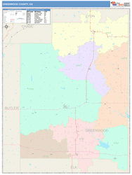 Greenwood County, KS Wall Map