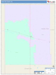 Hamilton County, KS Wall Map