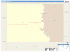 Hodgeman County, KS Wall Map