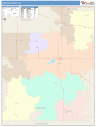 Jackson County, KS Wall Map