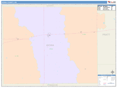 Kiowa County, KS Wall Map