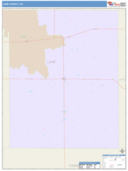 Lane County, KS Wall Map