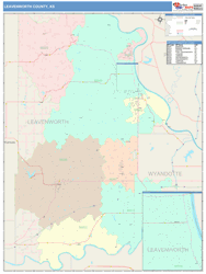 Leavenworth County, KS Wall Map