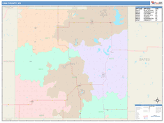 Linn County, KS Wall Map