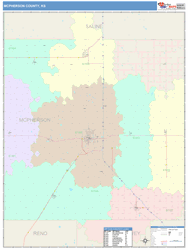 McPherson County, KS Wall Map