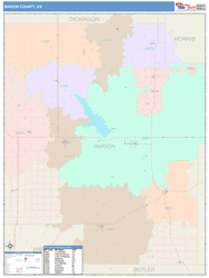 Marion County, KS Wall Map