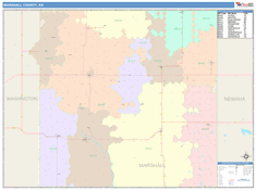 Marshall County, KS Wall Map