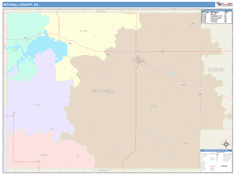 Mitchell County, KS Wall Map