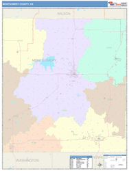 Montgomery County, KS Wall Map