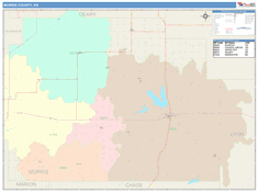 Morris County, KS Wall Map