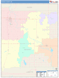 Neosho County, KS Wall Map