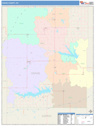 Osage County, KS Wall Map