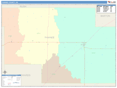 Pawnee County, KS Wall Map