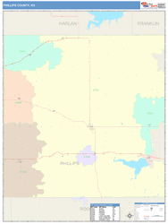 Phillips County, KS Wall Map