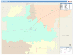 Pratt County, KS Wall Map