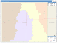 Rawlins County, KS Wall Map