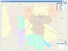 Reno County, KS Wall Map